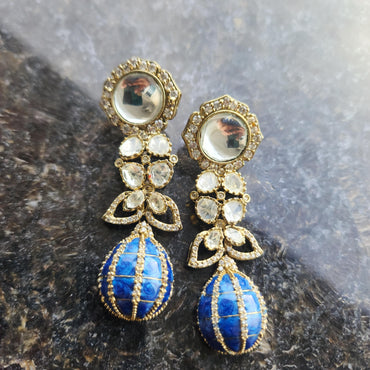 Sabhyasachi inspired polki danglers
