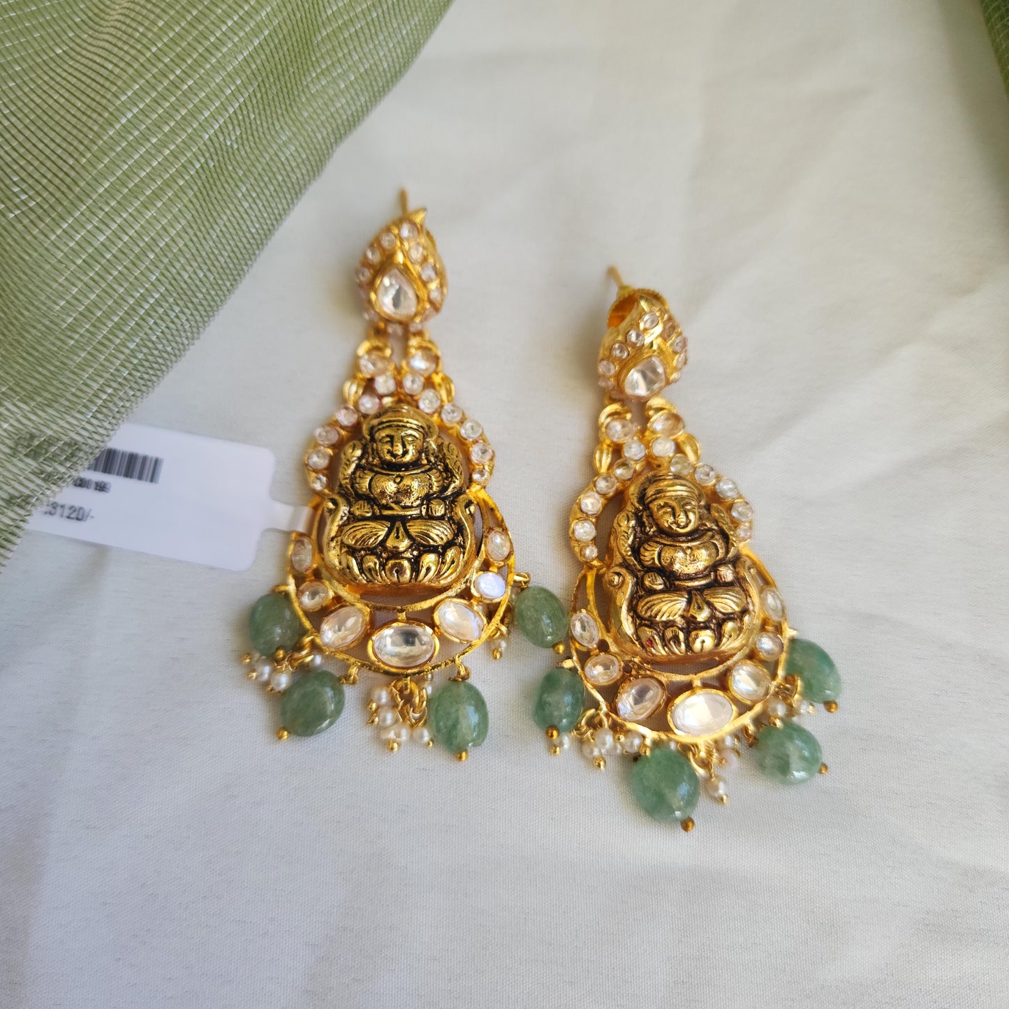 Jadau lakshmi earrings