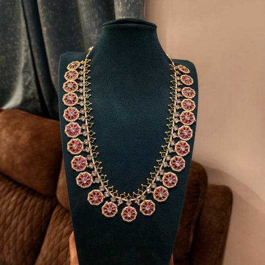 Handmade jadau motifs bottumala long