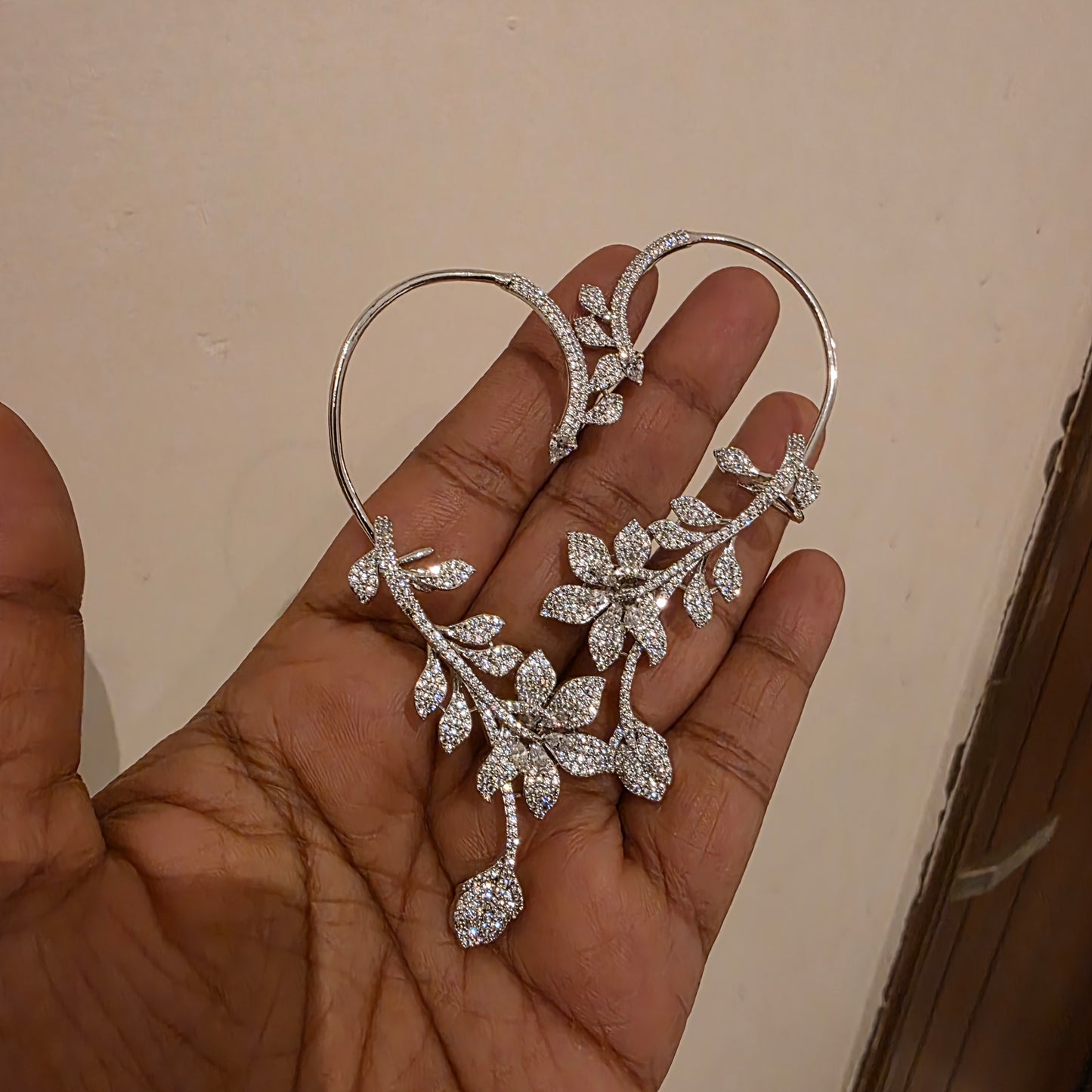 Floral ad earcuffs