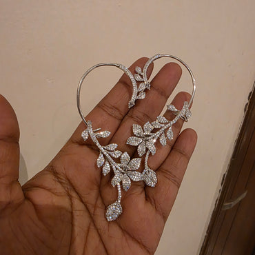 Floral ad earcuffs