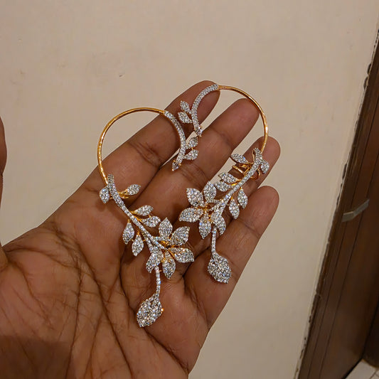 Floral ad earcuffs