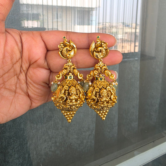 Kusuma- 3d nakshi lakshmi earrings