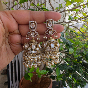 Victorian moissanite jhumka