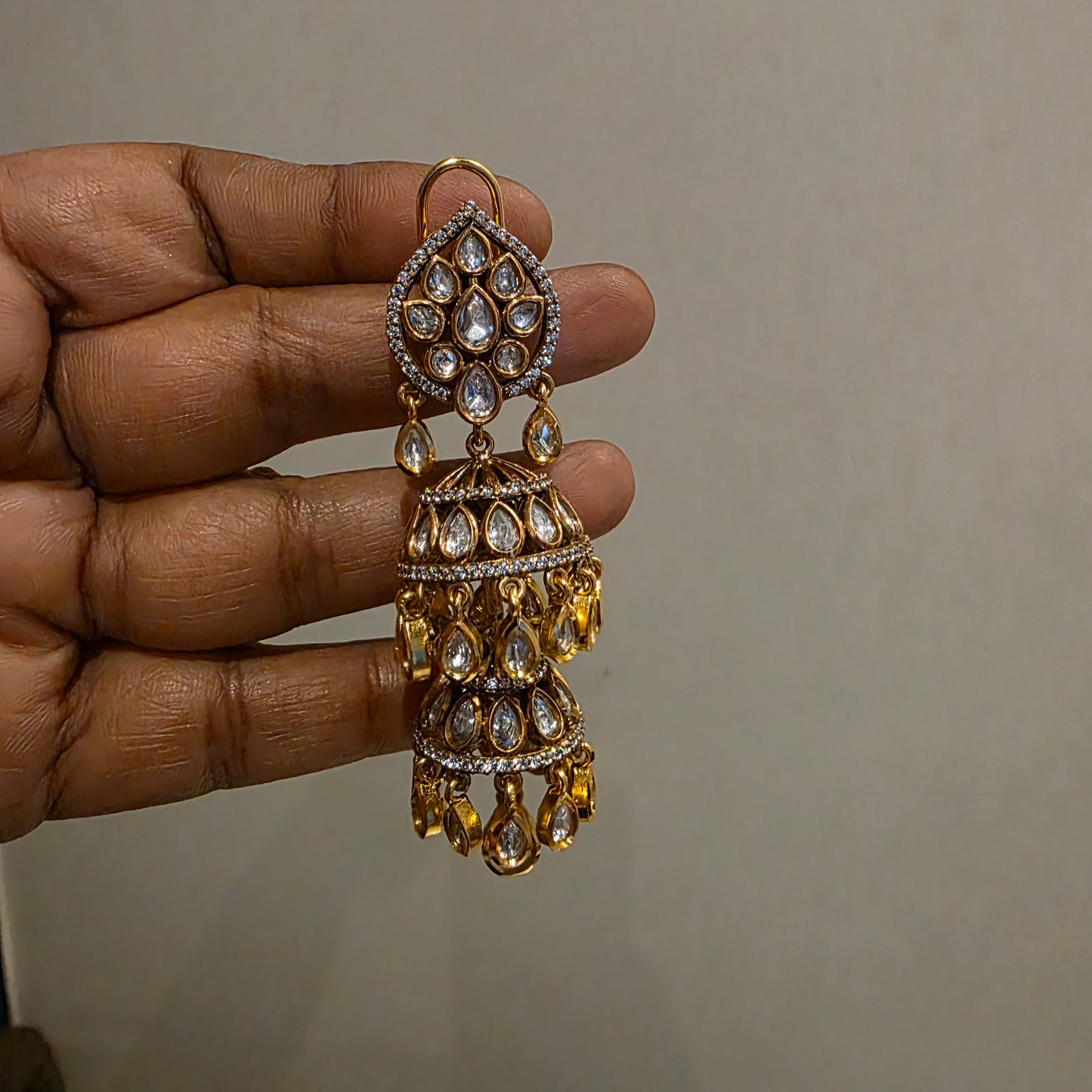 Suvarna- polki double layered jumkha