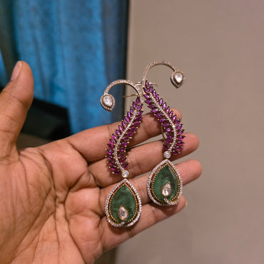 Pankhuri- doublet and polki earcuffs