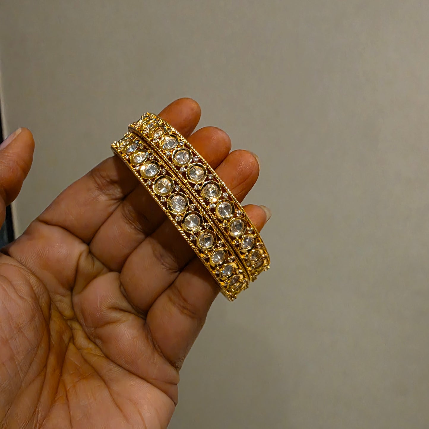Maya- polki bangles with carat plating