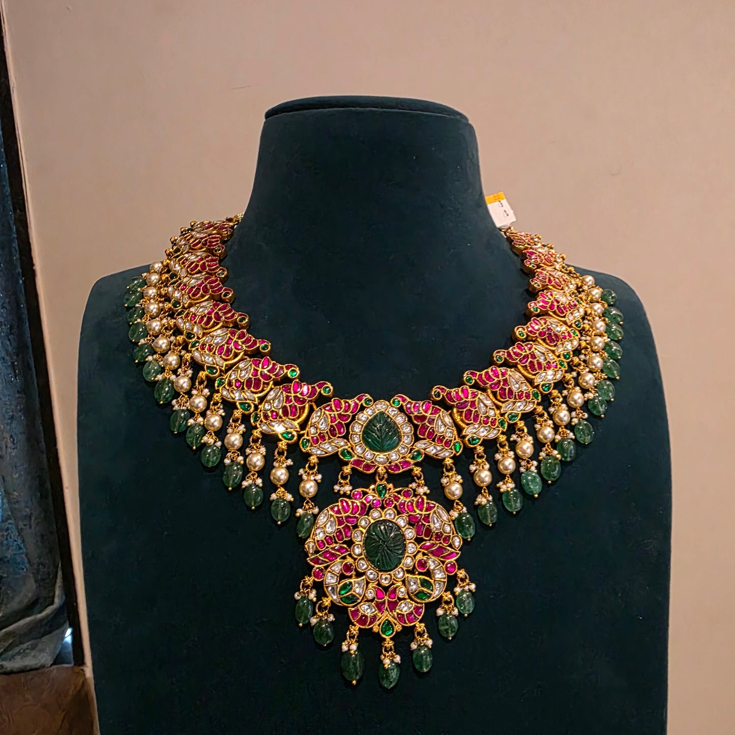 Ibha- jadau kundan necklace with elephant motifs