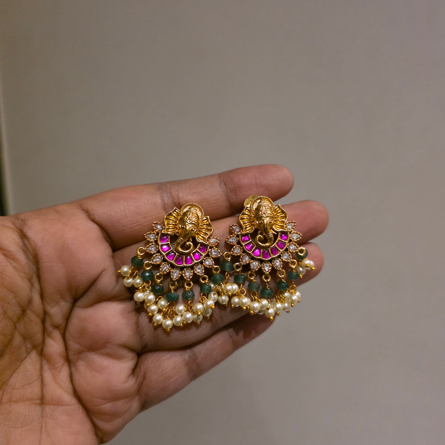 Ganadipah- jadau earrings