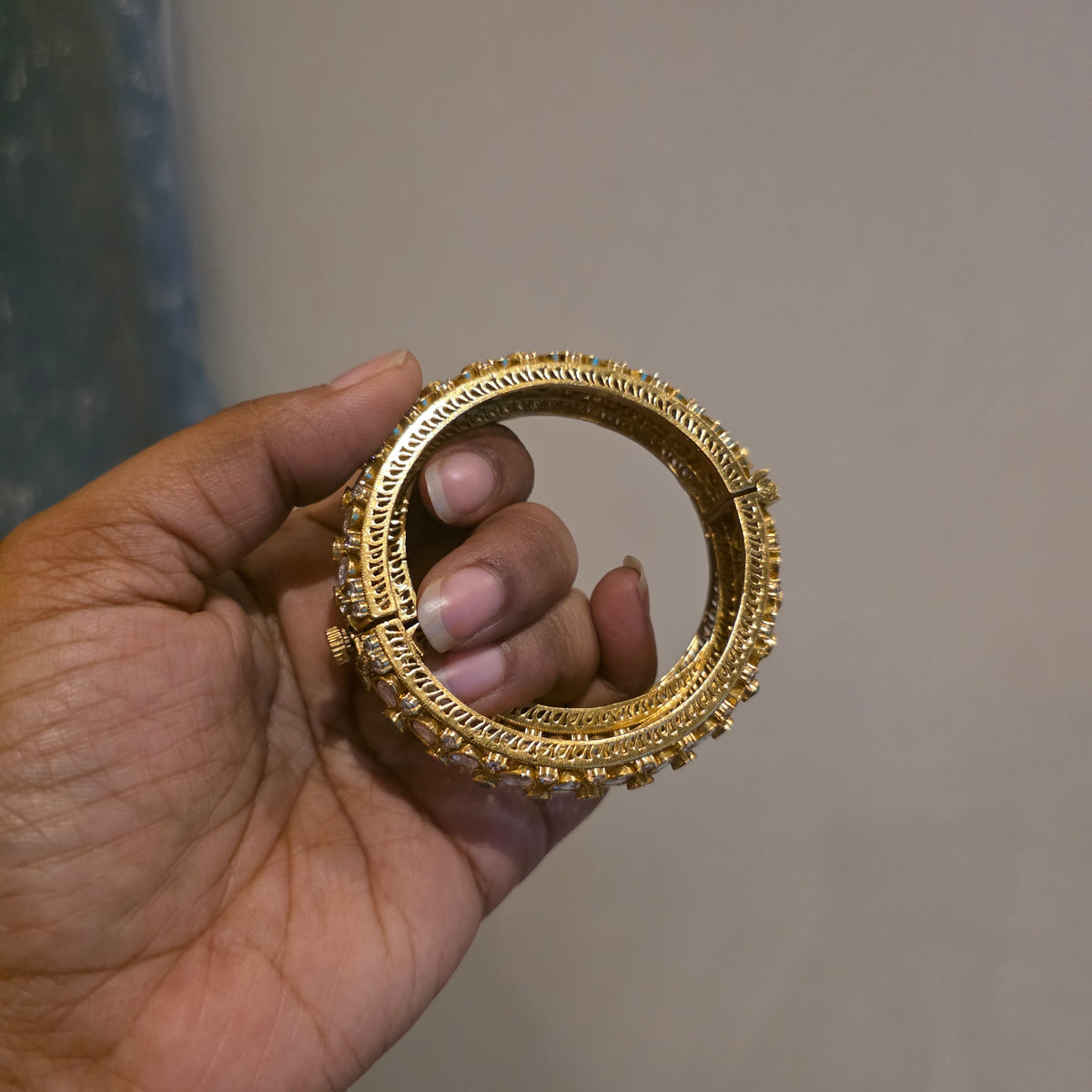 Menaka- moissanite bangles(pair)
