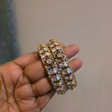 Menaka- moissanite bangles(pair)