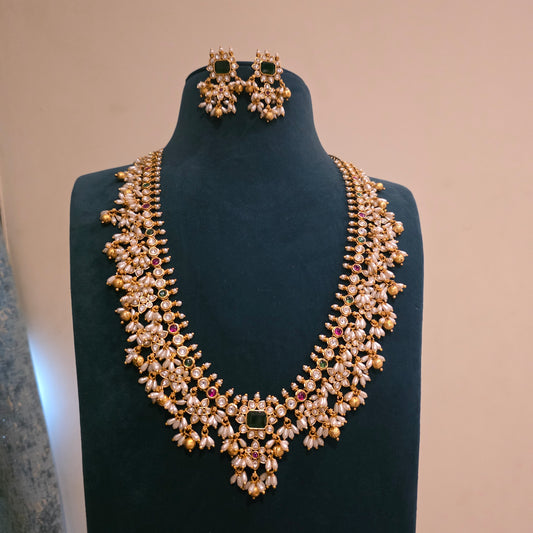Meghana- guttapusalu set with multi color stones