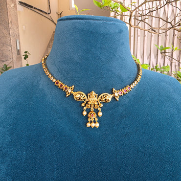 Padmapriya- kemstone antique neckset