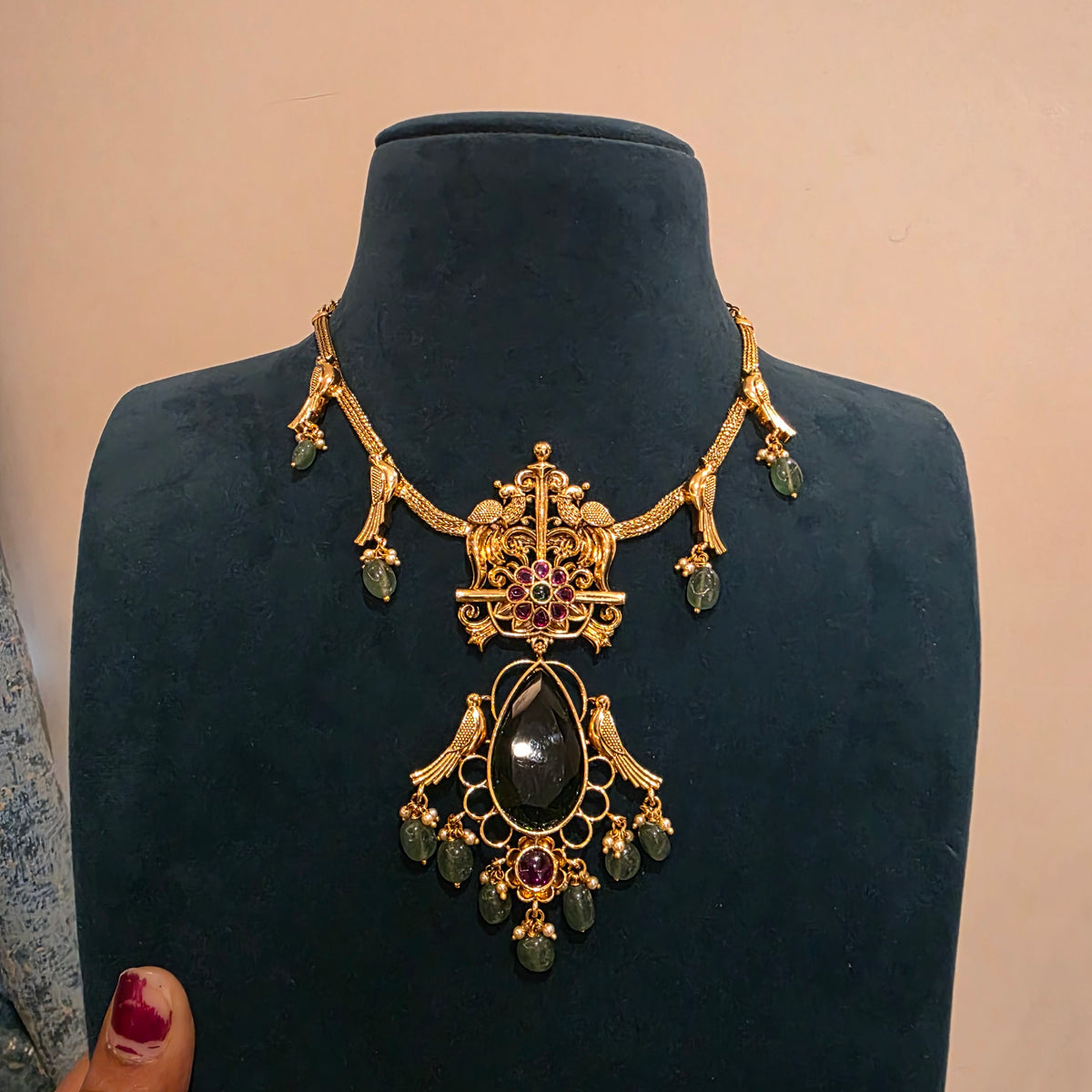 Niramayi- attigai with peacock details