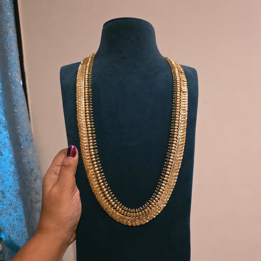 Haritha- green stone long kasu haram