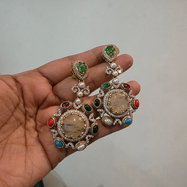 Multi color sabhyasachi inspired choker with precious stones
