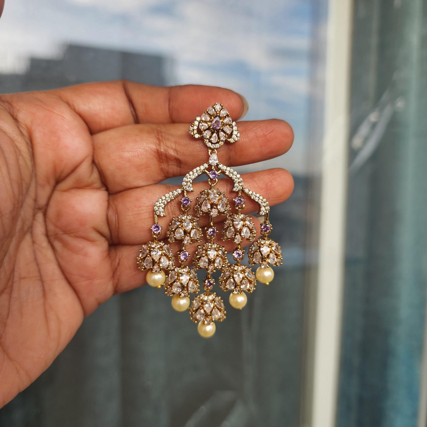 Jhanvi-layered earrings