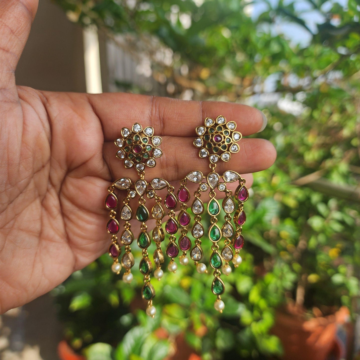 Rain drop earrings