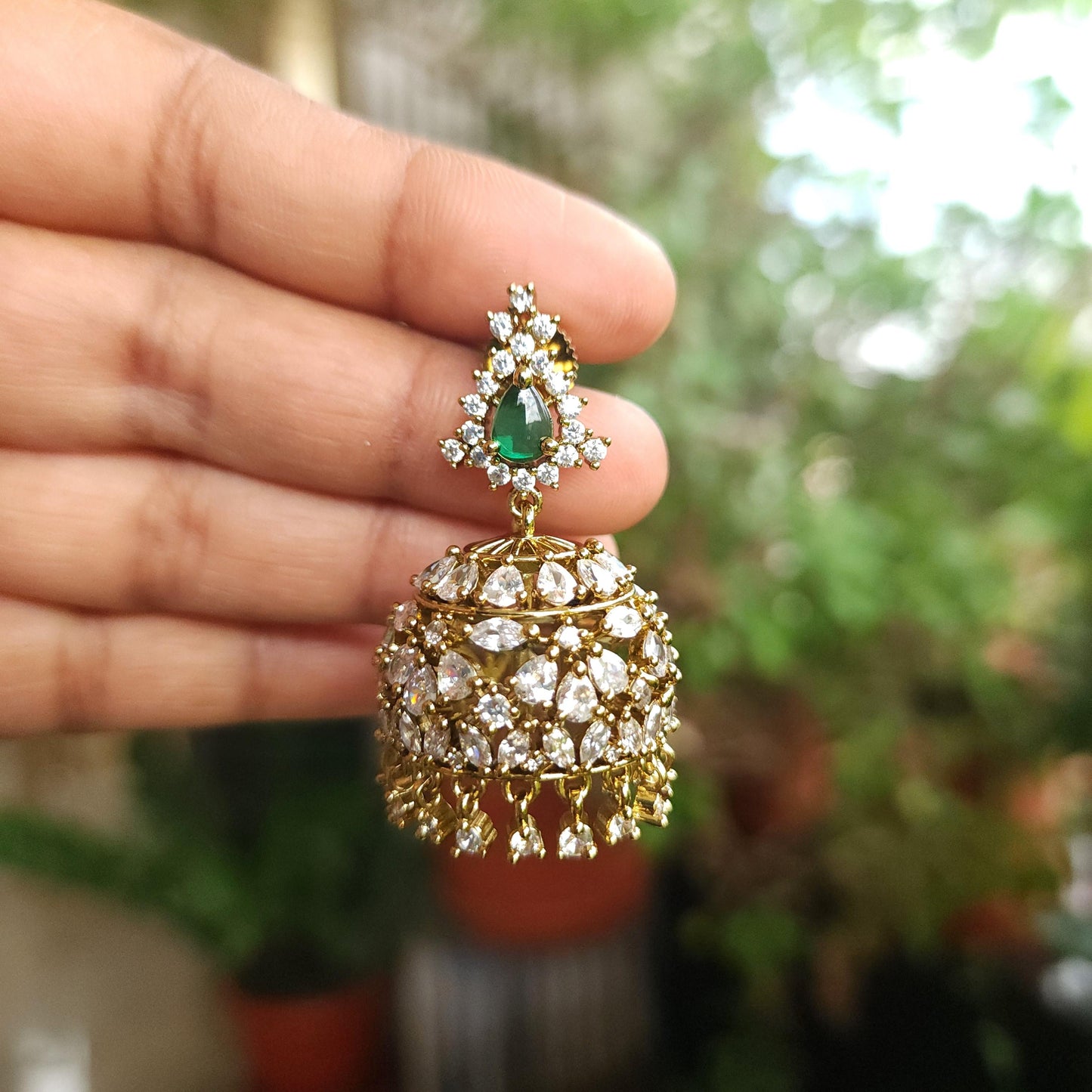 Cz stone jumkha with victorian