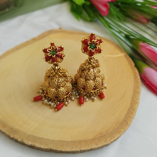 Coral flower antique jumkha