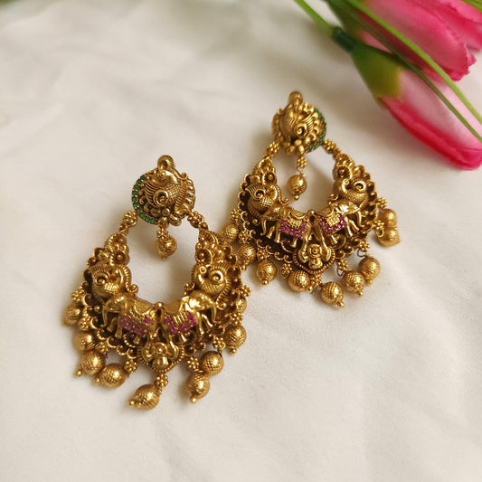 Ira-elephant motifs antique chandbalis