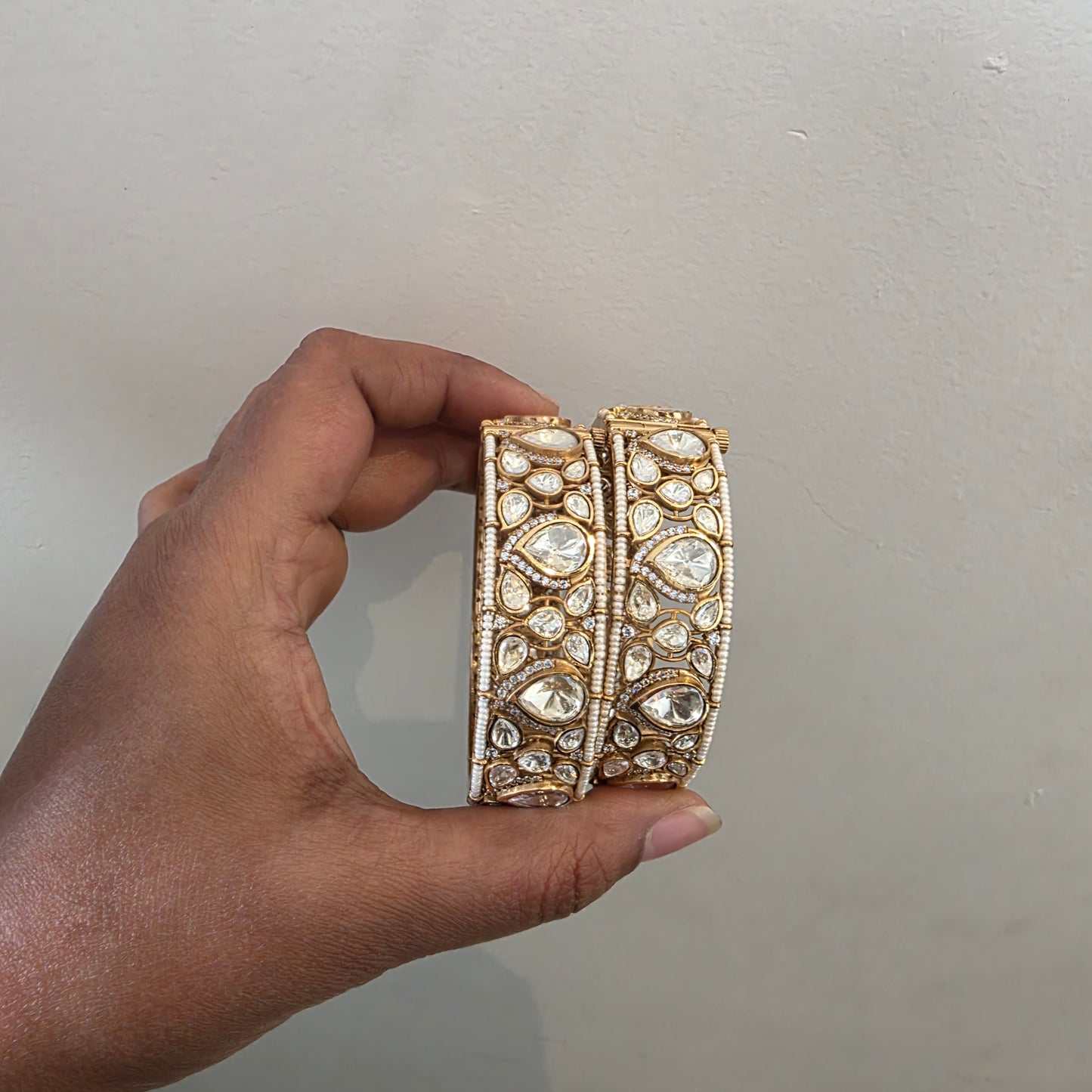 Kanak moissanite polki bangles