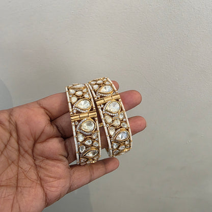 Kanak moissanite polki bangles