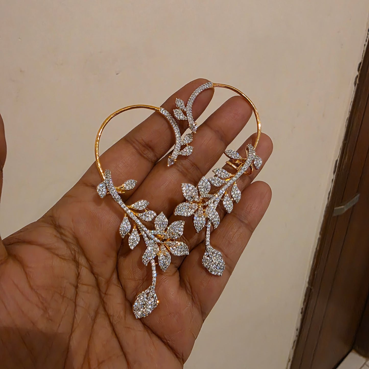 Floral ad earcuffs