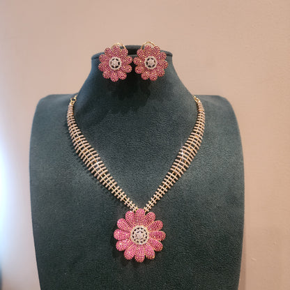 Diamond flower neckset