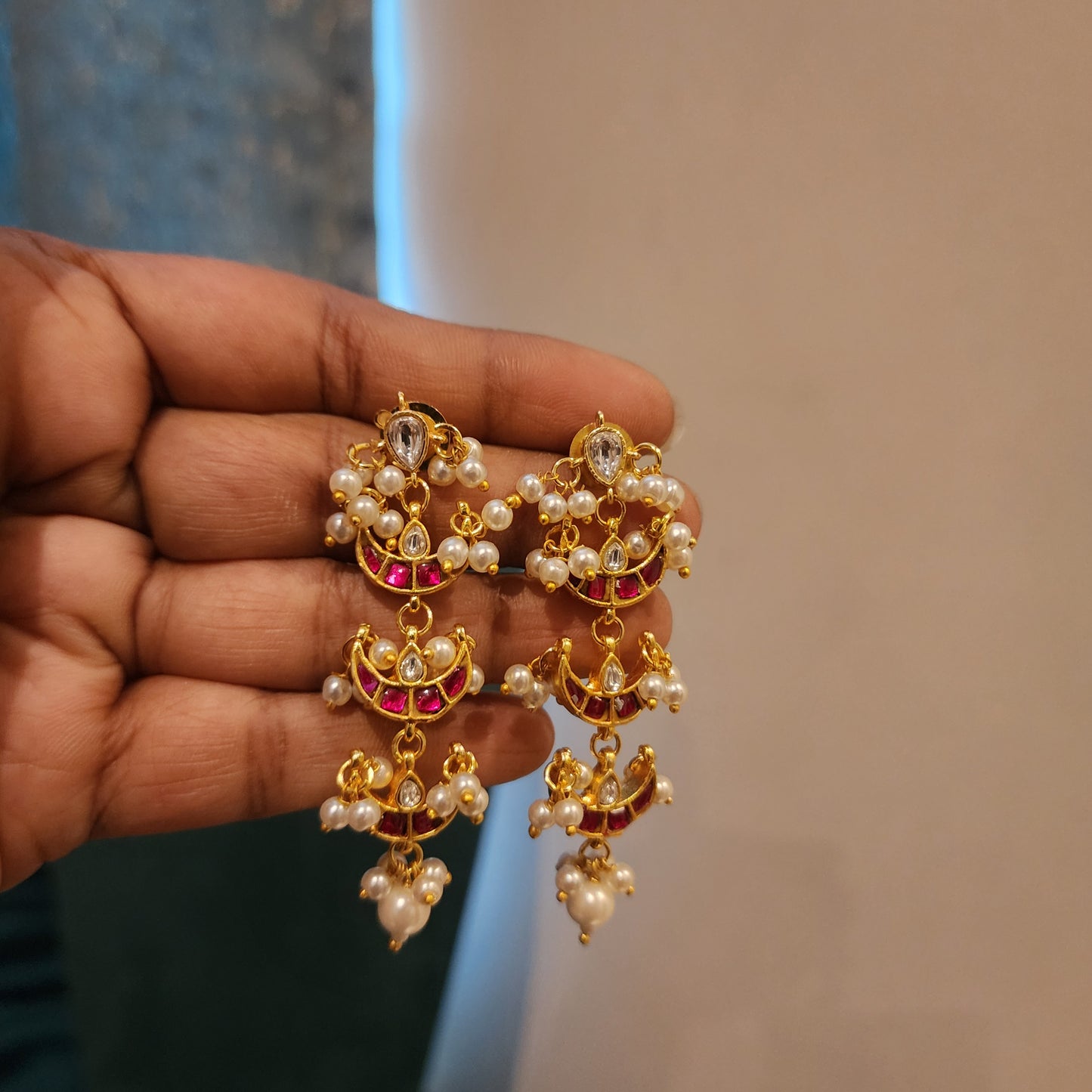 Jadau pearl minimal choker set