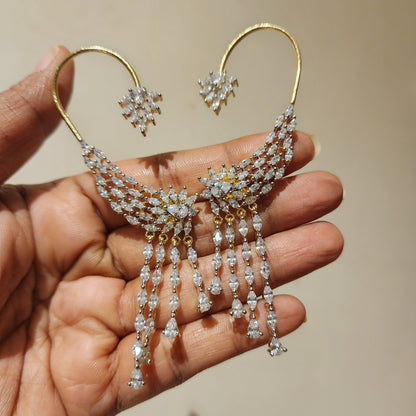 Karnika- diamond lookalike earcusffs
