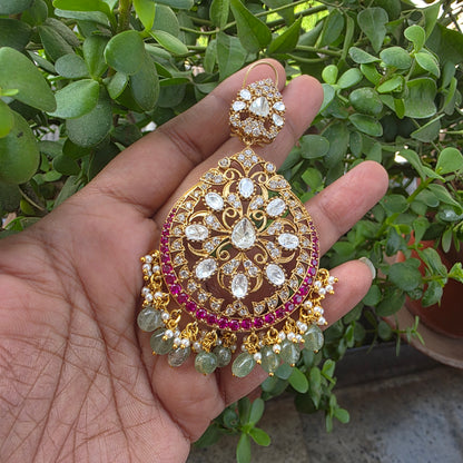Mrudula- moissanite kundan chandbalis