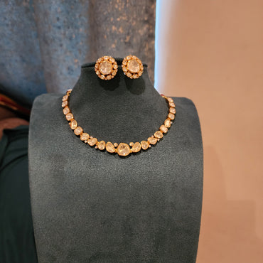 Polki neckline with studs