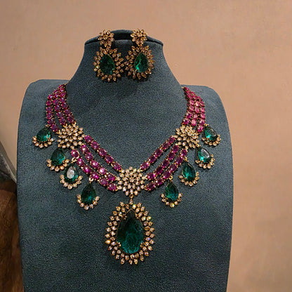 Indrani- three layered victorian neckset