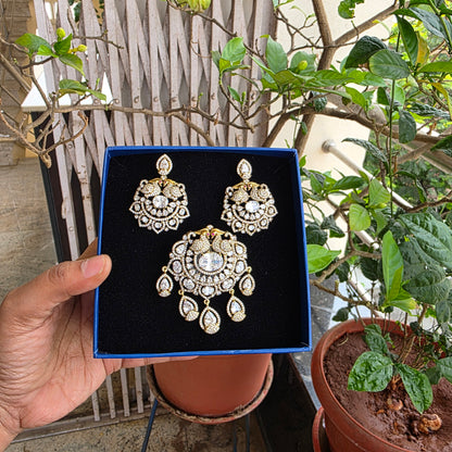 Dual Peacock victorian pendant set