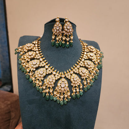 Kairavi- moissanite necklace with earrings