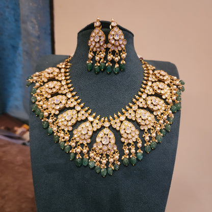 Kairavi- moissanite necklace with earrings