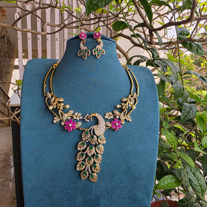 Nemali- victorian plated hasli with earrings