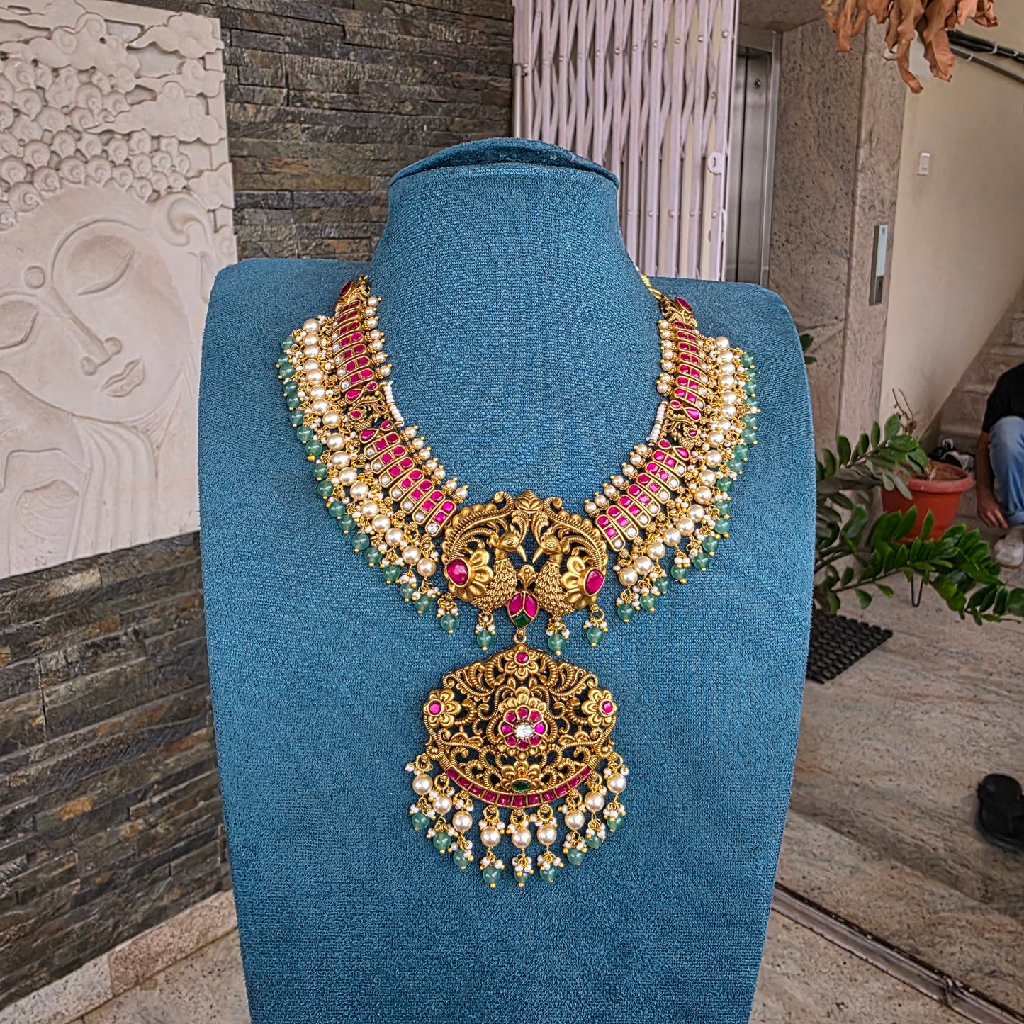Kaamya- nakshi antique jadau kundan necklace