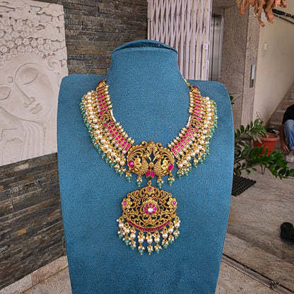 Kaamya- nakshi antique jadau kundan necklace