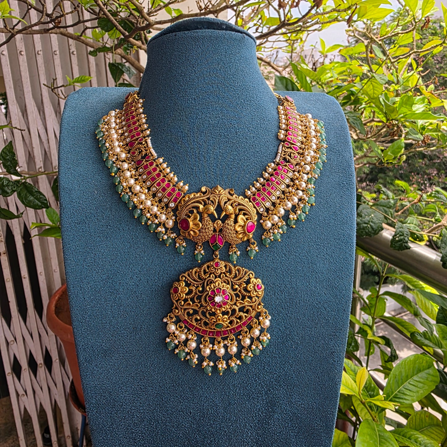 Kaamya- nakshi antique jadau kundan necklace