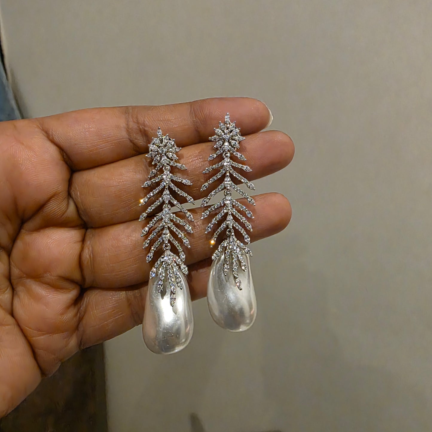 Amrta- diamond look alike earrings
