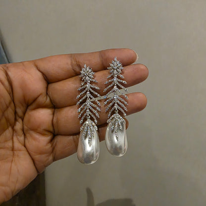 Amrta- diamond look alike earrings