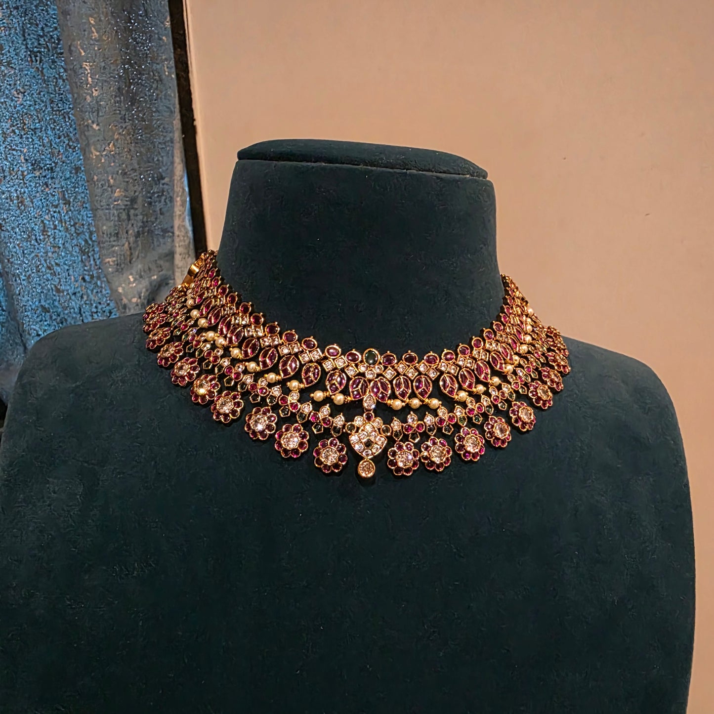 Praneetha- kempstones 2 layered neckset