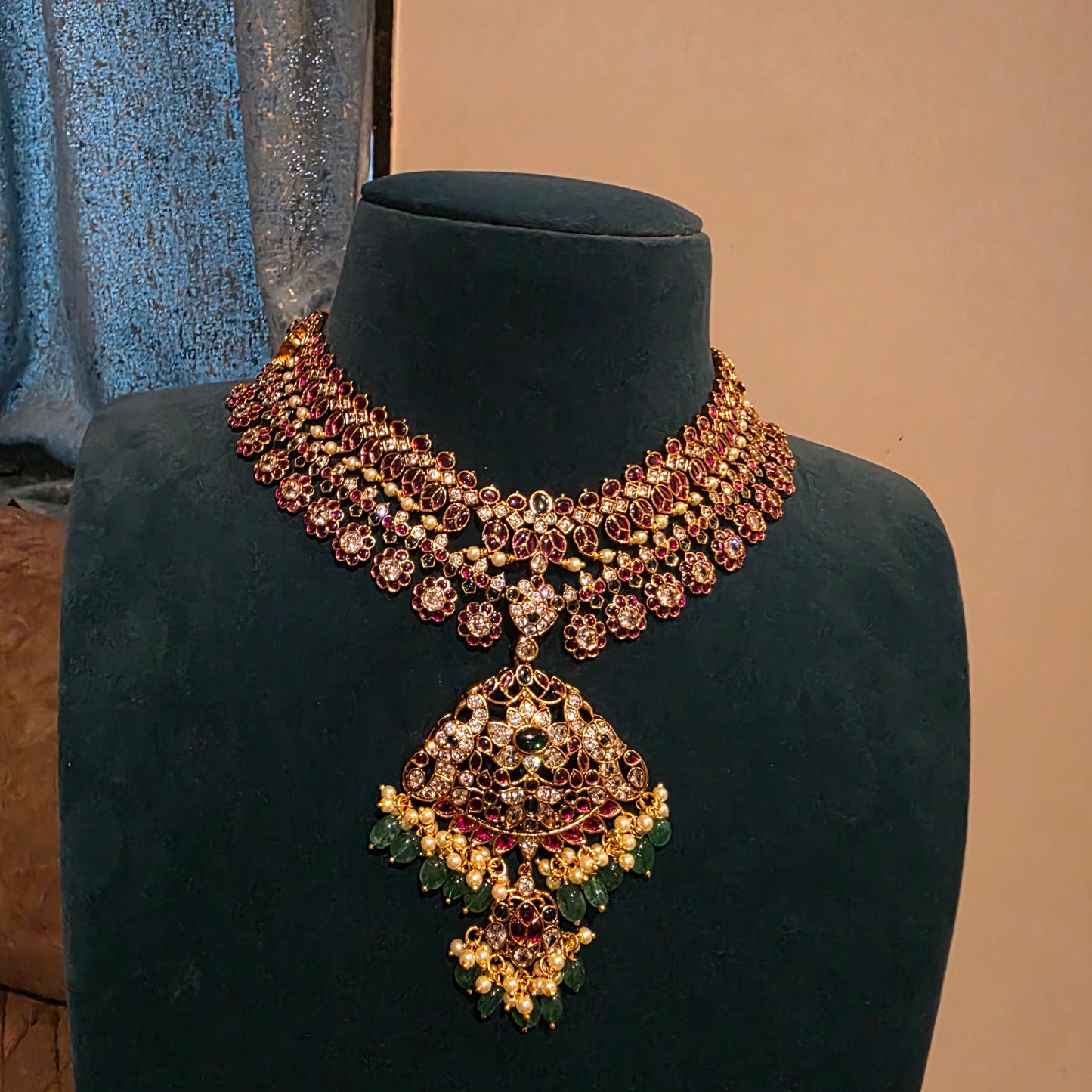 Praneetha- kempstones 2 layered neckset