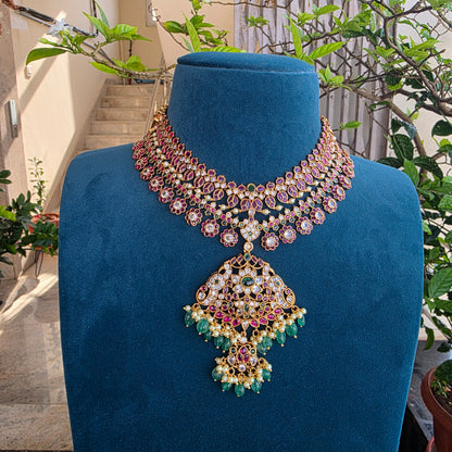 Praneetha- kempstones 2 layered neckset