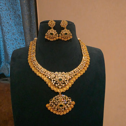 Ramya- short ad and kasu neckset