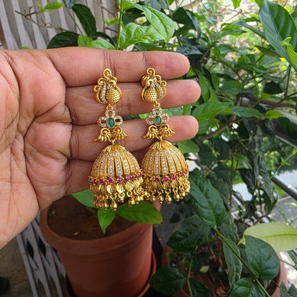 Shwetha- gold lookalike jumkha