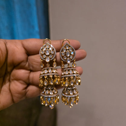 Suvarna- polki double layered jumkha