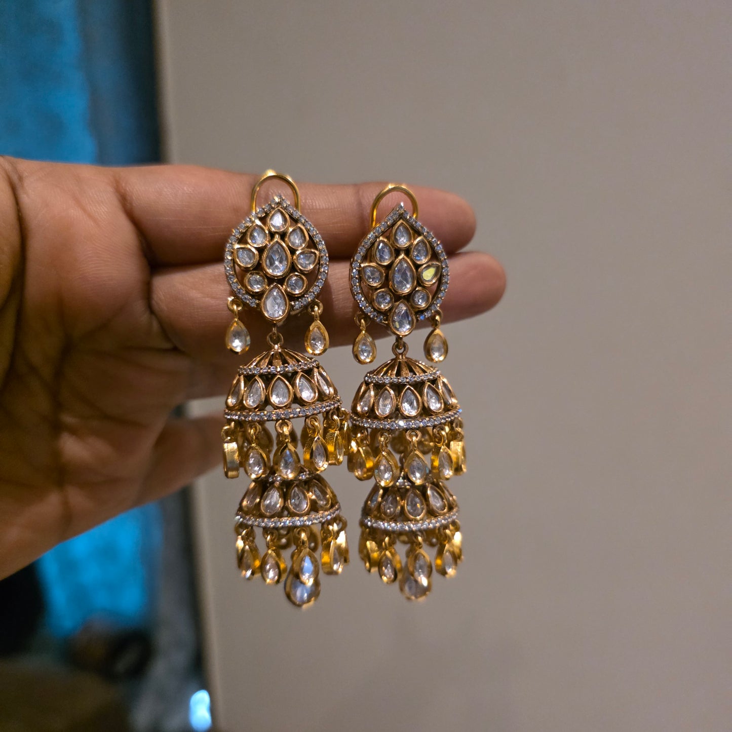Suvarna- polki double layered jumkha